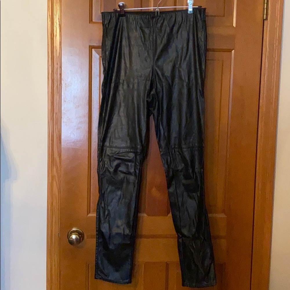 H&M Faux Leather Moto Leggings